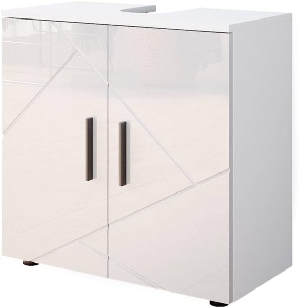 Vicco 'Irma' Waschbeckenunterschrank, Holz, Weiß, 59 x 30 x 60 cm