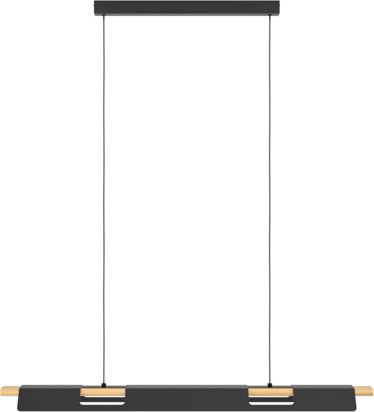 Eglo 98836 Hängeleuchte ERMUA schwarz, braun weiss L:100 B:16,5 H:110cm dimmbar 3000K Bild 2