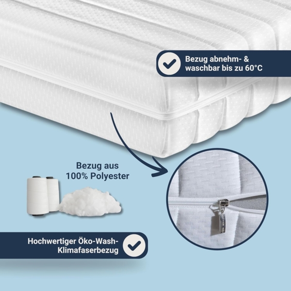 Betten-ABC KSP-Spezial Die Sondermaß-Matratze mit 7 Zonen, ideal für Wohnwagen und Wohnmobile, Größe: 115x220, Härtegrad: H3 Bild 5