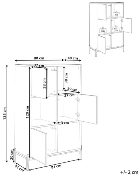 Bücherschrank MOINES Heller Holzfarbton Bild 3
