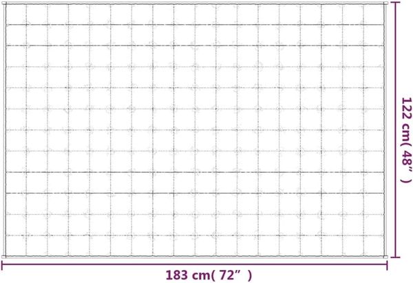 vidaXL Gewichtsdecke Stoff, 1 x Gewichtsdecke, Dunkelblau, 122x183 cm, Baumwolle, 9 kg Bild 3