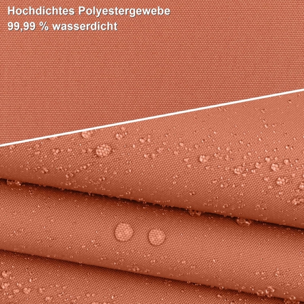 AXT SHADE Sonnensegel Wasserdicht Rechteckig 2,5x3 m Wetterschutz Sonnenschutz PES Polyester mit UV Schutz für Terrasse Balkon Garten-Terracotta Bild 3