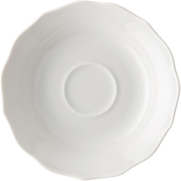 Kaffee-Untertasse Spiegel Maria Theresia Weiss Hutschenreuther Kaffeetasse - Mikrowelle geeignet, Spülmaschinenfest Bild 2