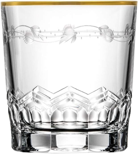 Whiskyglas Kristall Lilly Gold clear (9,3 cm)