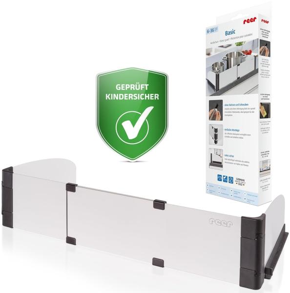 reer Herdschutzgitter Basic, ausziehbar 55-61 cm Silber, 20058