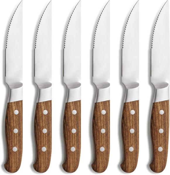 Comas Steakmesser Aconcagua 6er Set, Fleischmesser, Edelstahl, Rosewood Holz, 25. 8 cm, 7446