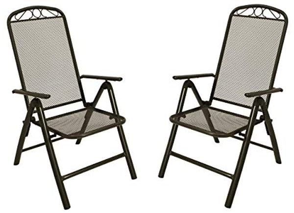2x Klappsessel CLASSIC, Streckmetall anthrazit