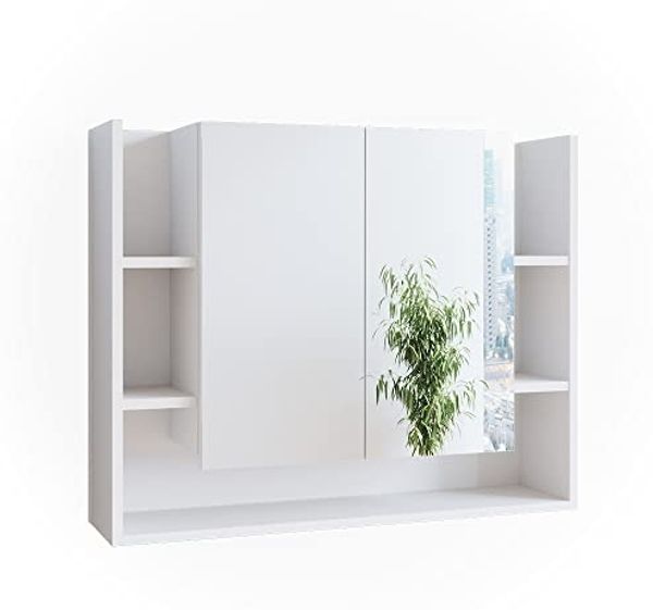 Badspiegelschrank Elira Weiß 80.2 x 64 cm Vicco