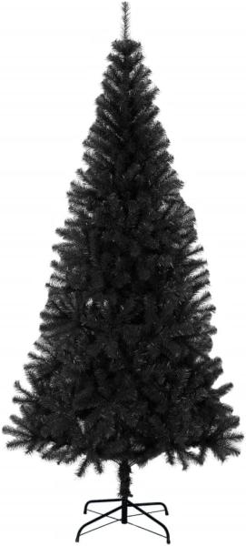 vidaXL Künstlicher Weihnachtsbaum mit Ständer Schwarz 180 cm PVC 321001