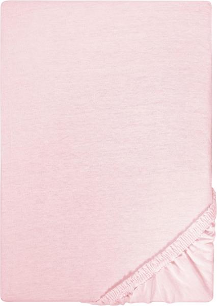 Biberna Jersey-Stretch Spannbettlaken Spannbetttuch 90x200 cm - 100x200 cm Rose