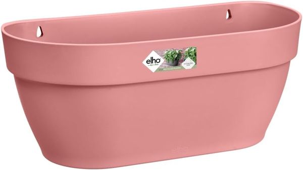 elho Vibia Campana Wandampel 35 - Übertopf für Balkon & Außen - Ø 35.0 x H 14.8 cm - Rosa/Puderrosa
