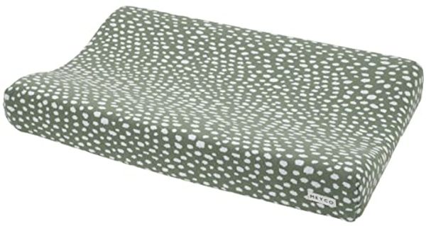 Meyco Wickelauflagenbezug - Wickelbezug Baby - 50x70 cm - Cheetah - Forest Green