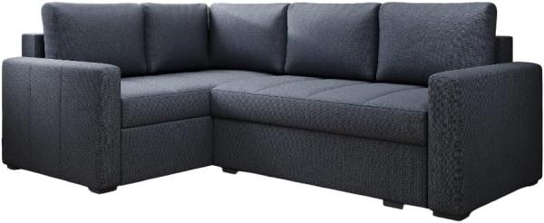 Designer Sofa Cortino mit Schlaffunktion und Stauraum Stoff Blau Links