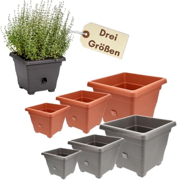 GarPet Pflanzkübel Pflanzkübel Rechteckig Groß Blumenkübel Pflanztopf Pflanzkasten