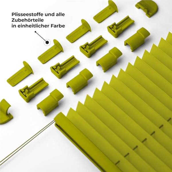 Sonello Plissee Klemmfix ohne Bohren 75x100 cm Olivgrün Faltrollo Plisseerollo Jalousie für Tür & Fenster Blickdicht Sichtschutz Sonnenschutz Fertifplissee Rollo Bild 2