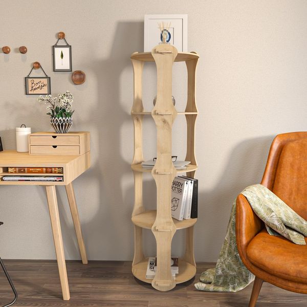Stylish Oak Bookshelf, 138 x 39 x 39 cm | 100% Melamine Coated Particle Board, 8 mm Thickness | Perfect for Modern Home & Office Decor