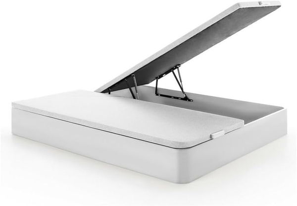 Vente-unique - Bett-Set 180x200 cm - Bettkasten Weiß + Taschenfederkernmatratze 7 Zonen + Memory-Gel - 23 cm - VARNO von YSMÉE Bild 8