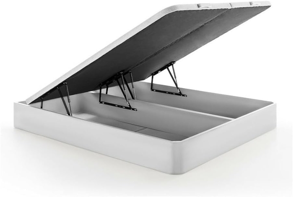 Vente-unique - Bett-Set 180x200 cm - Bettkasten Weiß + Taschenfederkernmatratze 7 Zonen + Memory-Gel - 23 cm - VARNO von YSMÉE Bild 9