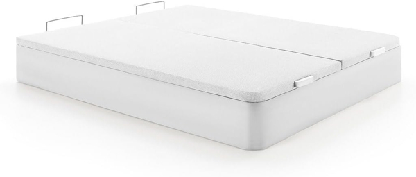 Vente-unique - Bett-Set 180x200 cm - Bettkasten Weiß + Taschenfederkernmatratze 7 Zonen + Memory-Gel - 23 cm - VARNO von YSMÉE Bild 7