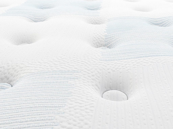 Vente-unique - Bett-Set 180x200 cm - Bettkasten Weiß + Taschenfederkernmatratze 7 Zonen + Memory-Gel - 23 cm - VARNO von YSMÉE Bild 5