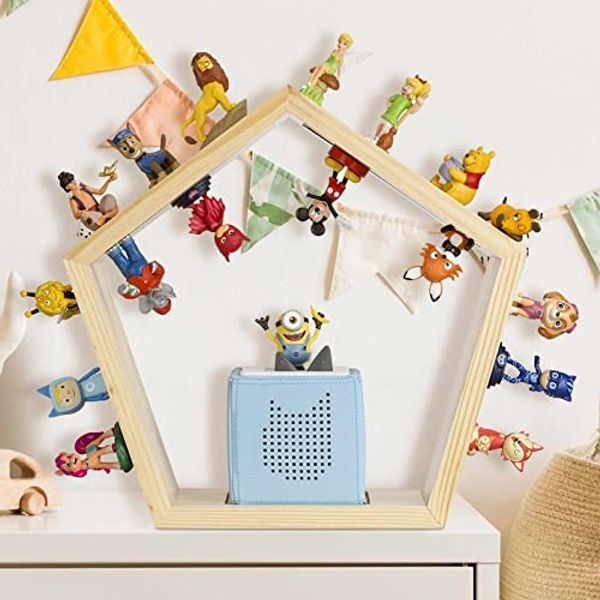Baby Vivo Regal für Toniebox mit magnetischer Aufbewahrung für über 68 Tonies - Fünfeck