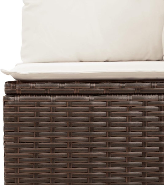 vidaXL 8-tlg. Garten-Sofagarnitur mit Kissen Braun Poly Rattan 3252780 Bild 7