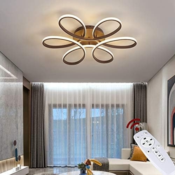 Euroton LED Deckenleuchte LED Deckenlampe Fernbedienung Lichtfarbe einstellbar dimmbar Leuchte, LED fest integriert, mit Fernbedienung warmweiß bis kaltweiß stufenlos einstellbar