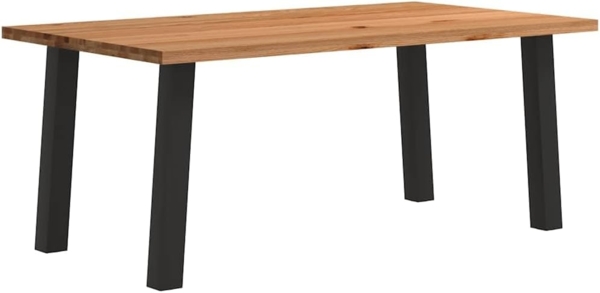 Esstisch Hellbraun 180 x 100 x 74 cm Massivholz Eiche Rechteckig 3304393