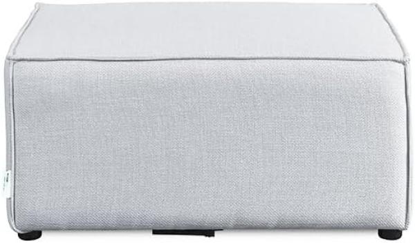 HOME DELUXE Modulares Sofa Hocker VERONA - 87 x 87 cm Hellgrau