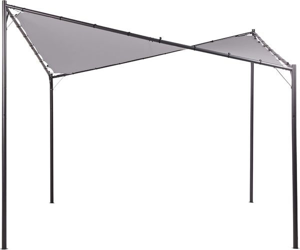 Pavillon AVENTINE Metall 300 cm 300 cm Grau