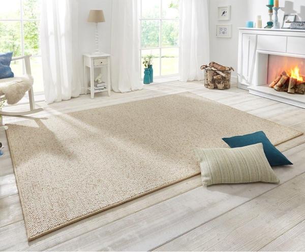 Woll-Optik Teppich Wolly Creme - 100x140x0,1cm