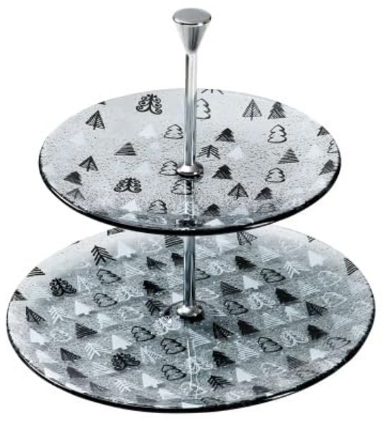 Servierserie Tree grey Winter - Etagere Tree grey Winter