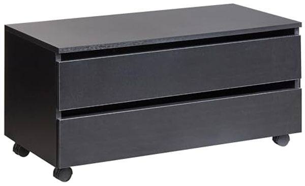 Badezimmerschrank TERESINA mit Rädern 80 cm Schwarz