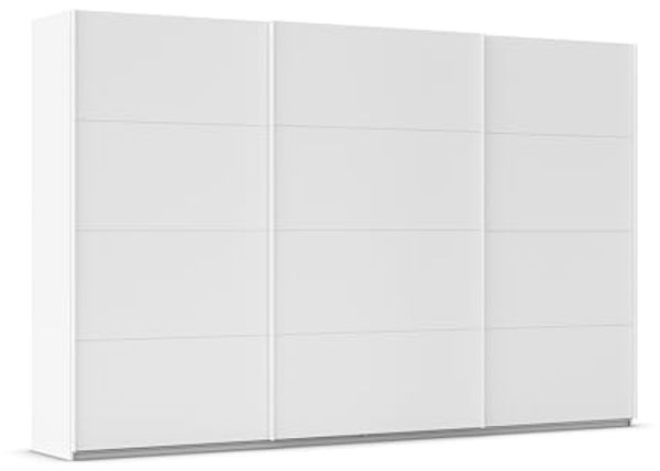 Rauch Möbel Kulmbach, Kleiderschrank mit Schwebetüren für Schlafzimmer, Kinderzimmer, Garderobe, Flur, 3-türig, mit Soft-Close-Funktion, Zubehör Premium, Farbe Weiß, Breite 360 cm