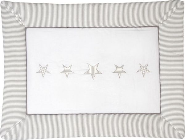 Schardt 'Stern' Krabbeldecke mit Applikation weiß/beige, 100x135 cm