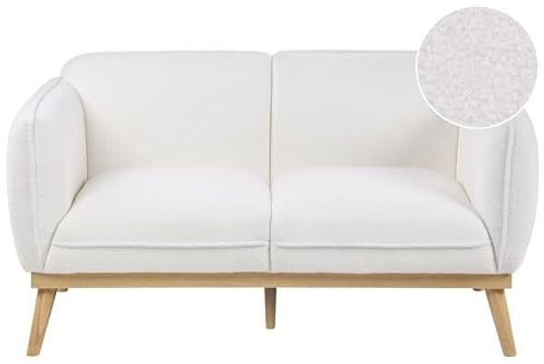 Sofa 2-Sitzer LJUNG Bouclé Weiß