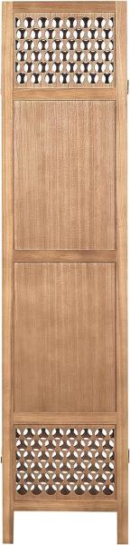 Raumteiler 4-teilig CERTOSA Heller Holzfarbton 163 cm 170 cm Bild 6