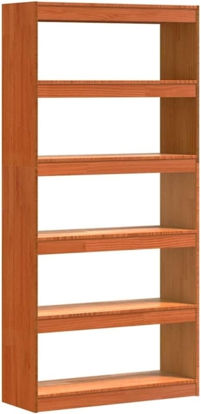 vidaXL Bücherregal Wachsbraun 80 x 30 x 167,5 cm Massives Kiefernholz 869871
