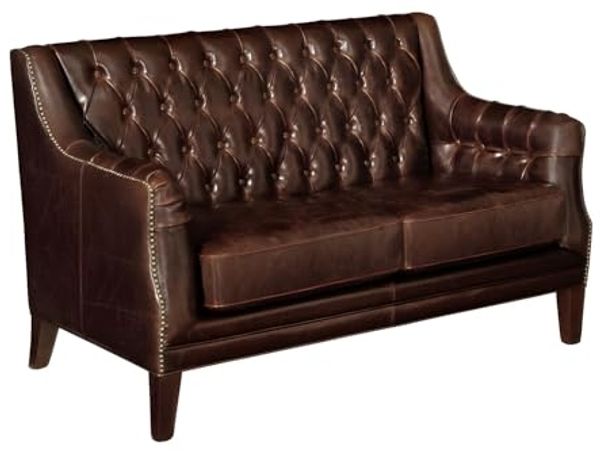 Ledersofa 2-Sitzer COLBERT - Braun