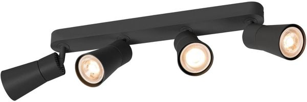 SLV PURI 2.0 Cone, Wand- und Deckenaufbauleuchte, long, 4 x max. 6W GU10, schwarz - Wand- und Deckenleuchten
