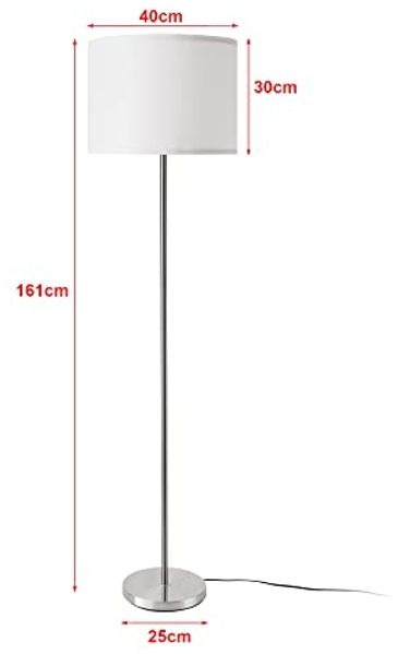Lux.pro 'Tamworth' Stehleuchte, Metall silber, Höhe: 161 cm Bild 4