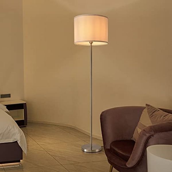Lux.pro 'Tamworth' Stehleuchte, Metall silber, Höhe: 161 cm
