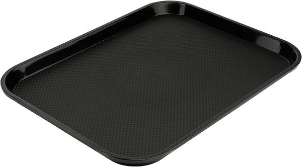 Contacto Fast Food Tablett 35cm schwarz Polypropylen schwarz 35x27 cm, spülmaschinengeeignet bis ca. +80°C, mit Stapelnocken