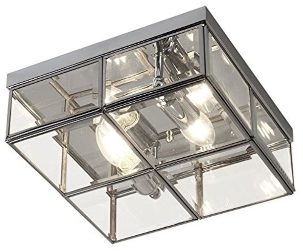 Deckenleuchte in Chrom aus klarem Glas FLUSH