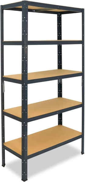 shelfplaza HOME 180x50x60 cm Schwerlastregal in anthrazit mit 5 Böden und 175 kg Traglast pro Boden