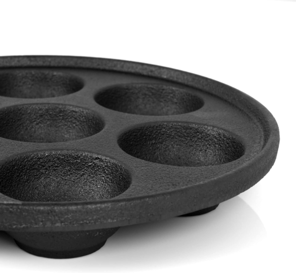 BBQ-Toro Poffertjespfanne Gusseisen Poffertjes Pfanne, Für 7 Förtchen, Ø 20,5 cm, Gusseisen Bild 7