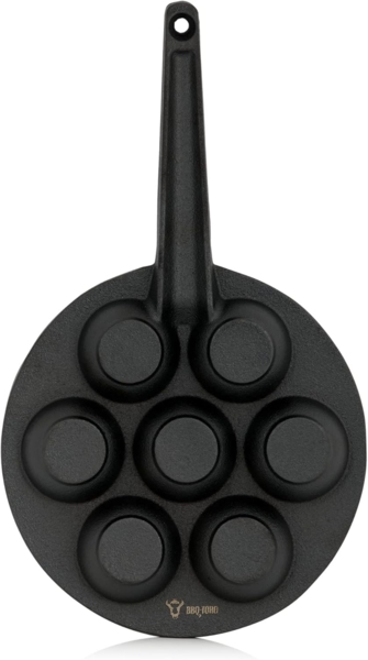 BBQ-Toro Poffertjespfanne Gusseisen Poffertjes Pfanne, Für 7 Förtchen, Ø 20,5 cm, Gusseisen Bild 6