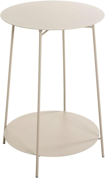 HAKU Möbel Beistelltisch, grau (Kaschmirgrau), Metall - Maße: H 60 x Ø 45 cm, Style: Modern