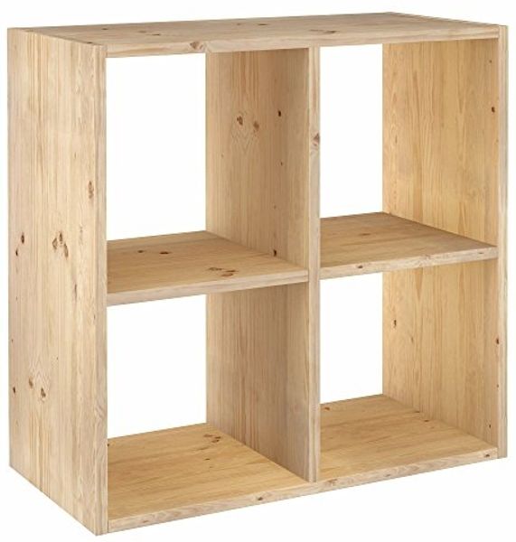 Astigarraga Kit Line Standregal Vollholz-Würfelregal - Dinamic, Bücherregal, Raumteiler, fünf Größen