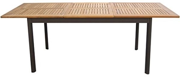 Dehner Auszugstisch Calais, 152 / 210 x 89 x 76 cm, aus FSC® - zertifiziertem Teakholz / Aluminium, natur